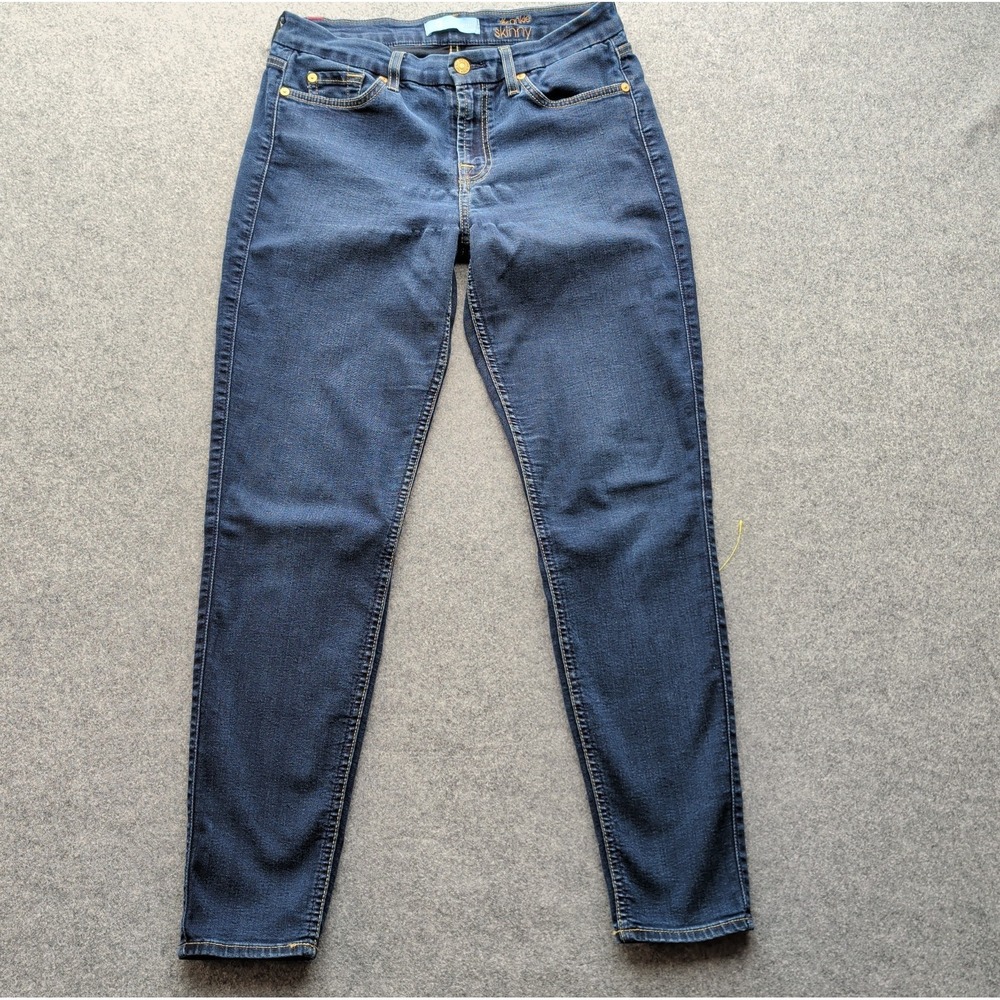 7 For All Mankind Women's Jeans The Ankle Skinny Blue Size 28